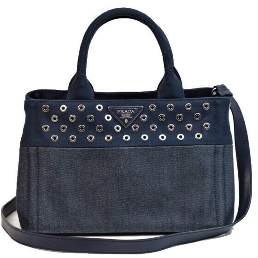 Prada Canapa Denim Tote Bag